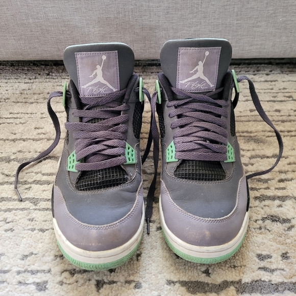 Nike Air Jordan 4 Retro 'Green Glow' Size 10 - Picture 3 of 12
